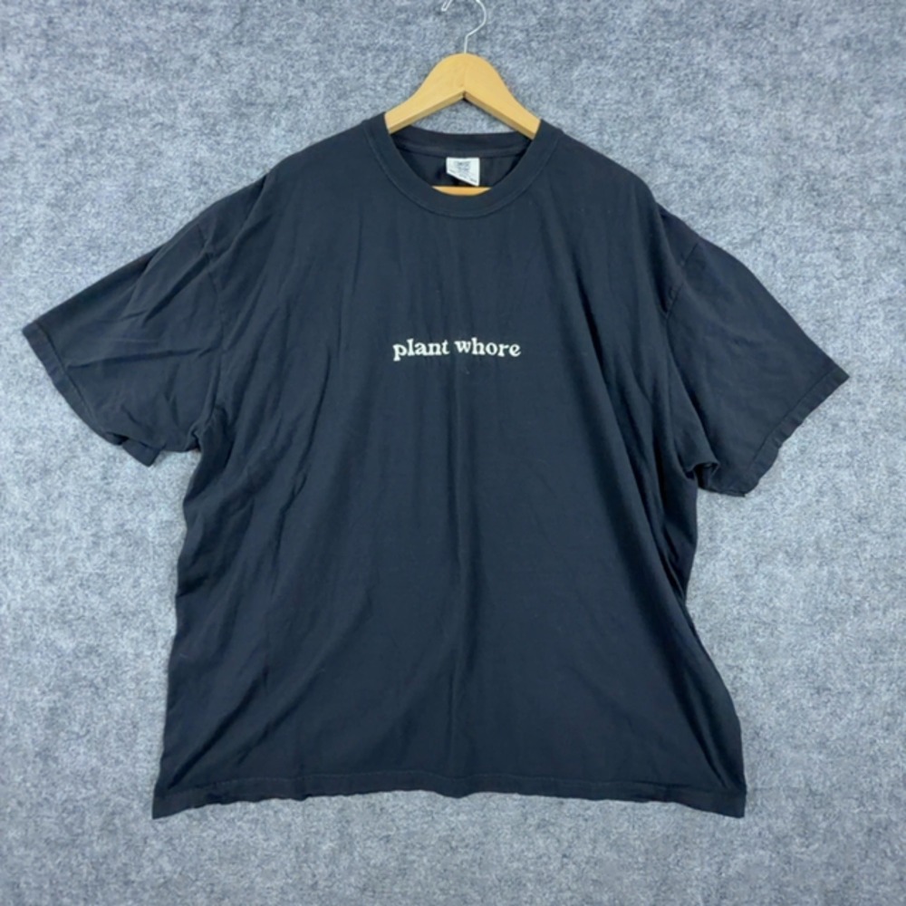 Plant Wh0re Graphic Comfort Colors T Shirt 3XL Black Cotton Crewneck Tee